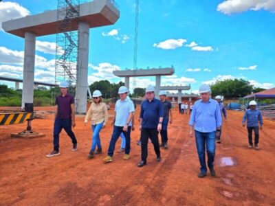 Hildo Rocha vistoria construção da nova Ponte de Estreito, na Br-226