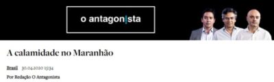 Roberto Rocha nO Antagonista: Covid-19 e a calamidade imposta aos maranhenses explorados, impedidos e enganados…