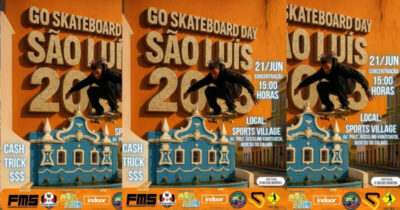 Acontece neste sábado (21/06) o Go Skateboard Slz Day em comemoração ao dia mundial do skate