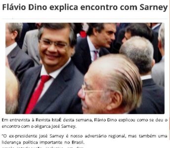 Qual a necessidade? Novamente Flávio Dino tenta justificar encontro com o Sarney…