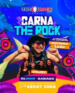 FÊNOMENO DO INSTAGRAM: PATRICK LEÃO, FAZ O SHOW EXCLUSIVO “SERESTÃO INTERNACIONAL E ROCK FOLIA” NO SÁBADO DE CARNAVAL DO THE ROCK PUB VINHAIS