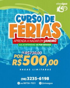 Viva Água oferece curso de férias intensivo promocional para crianças a partir de 3 anos  aprender a nadar