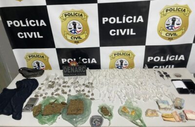 Polícia Civil do Maranhão prende dupla suspeita por tráfico de drogas, em Parnarama