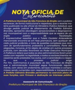 Prefeita de Brejão detona Ministério Público e chama matéria que pede seu afastamento de “sensacionalista”