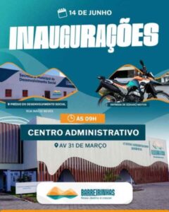 Barreirinhas se prepara para um novo capítulo: inauguração do Centro Administrativo acontece neste sábado (14)
