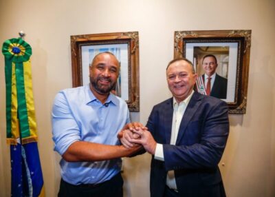 Governador Brandão recebe novo presidente da Famem no Palácio dos Leões
