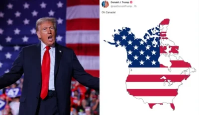 Após ameaça, Trump posta mapas dos EUA com Canadá “anexado”