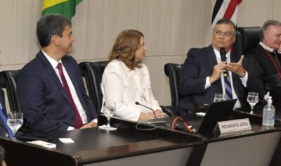 Dino e Braide se encontram na abertura dos trabalhos do TJ-MA