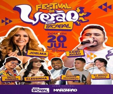 Prefeito Roberto Costa abre Festival de Verão em Bacabal neste domingo (20) com shows de Xand Avião e Joelma