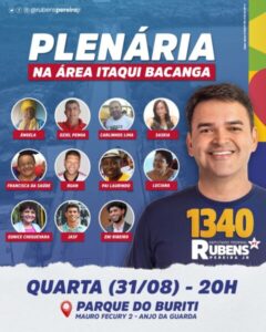 Rubens em plenária no Parque do Buriti, área Itaqui Bacanga.