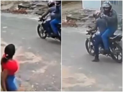 Câmeras flagram dupla atirando em mulher no interior do Maranhão; vítima não resistiu