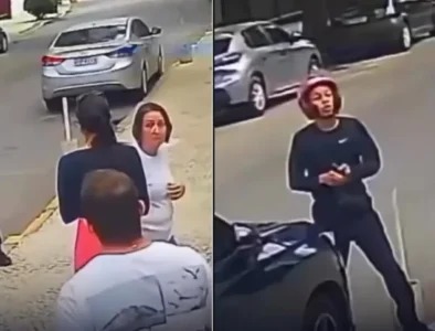 Bandido usa arma falsa para assaltar família com bebês e acaba rendido; veja o vídeo
