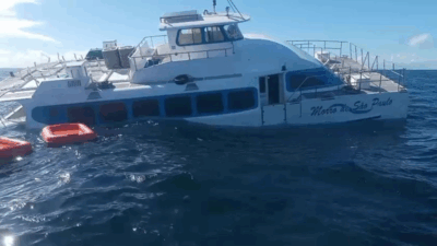 Colisão entre catamarã e barco pesqueiro deixa passageiros à deriva na Bahia