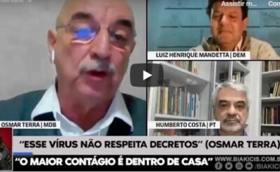 Veja no vídeo: médico Osmar Terra cala petistas na Globonews…
