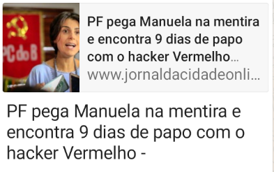 Sugestivo? Manuela Dávila do PCdoB complicada na PF com hacker “Vermelho”…