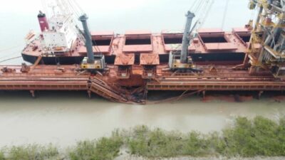 Pier da alumar cede e interrompe operações