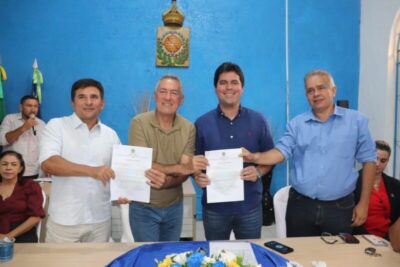 Prefeito Carrinho Cidreira recebe em Viana o Ministro dos Esportes, André Fufuca, para o lançamento do Copão do Povo 2025
