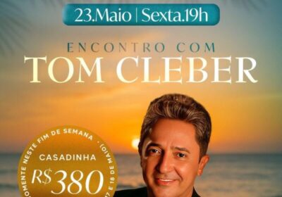 Em uma noite inesquecível, Tom Cleber se apresenta no Marim Restaurante & Lounge