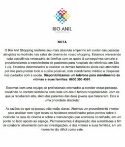 Rio Anil Shopping: manutenção em teto pode ter causado o incêndio