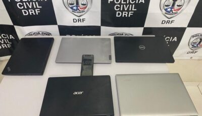 Polícia Civil apreende notebooks e celular frutos de crimes