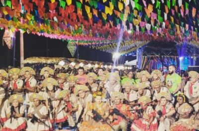 Elenco junino ‘A Melhor Idade na Roça’ fez apresentação de estreia no Arraiar de SLP