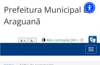 ALÔ MINISTÉRIO PÚBLICO! Portal da Transparência da Prefeitura de Araguanã não tem informações atualizadas já à quase um ano!*