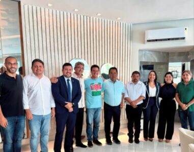 Prefeito Raimundinho Audiolar recebe visita do vice-governador Felipe Camarão