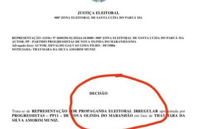 NOVA OLINDA: Em outra decisão da Justiça Eleitoral, candidata Thaymara Amorim foi enquadrada por propaganda irregular ao usar banner com dimensões não permitidas