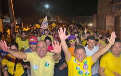 Bartolomeu e Carazim levam tsunami amarelinho para o Alto da Pipira, em Senador Lá Rocque