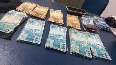 Polícia prende três com R$ 13 mil e santinhos em São Francisco do Brejão