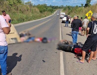 Colisão frontal entre motos na BR-222 deixa dois mortos em Itapecuru-Mirim