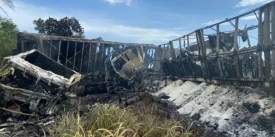 Quatro mortos em acidentes na BR-010; corpo carbonizado dificulta identificação