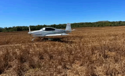 Avião de prefeito que foi roubado no MA, foi localizado no TO