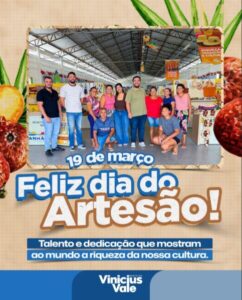 Prefeito de Barreirinhas, Vinicius Vale, comemora o “Dia do Artesão”