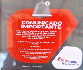 Caminhoneiros vão interditar MA-106, estrada que liga o Terminal do Cujupe à Baixada Maranhense