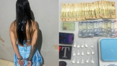 Blogueira é presa com dinheiro, drogas e balança de precisão