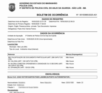PORQUÊ FELIPE CAMARÃO REGISTOU OCORRÊNCIA SOMENTE NA SEXTA-FEIRA INICIALMENTE AS 17: 26 E DEPOIS AS 22 HORAS NA DELEGACIA DO ANJO DA GUARDA? ELE INFORMA AINDA QUE O PROCESSSO FOI AJUIZADO MAS NADA CONSTA NO PJE CONTRA JOÃO VICTOR SANTOS PAES LANDIN
