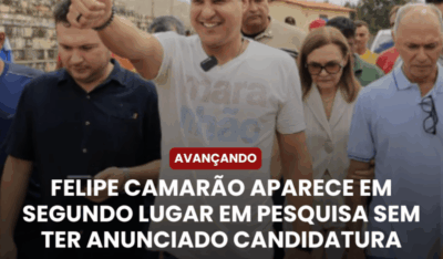 Felipe Camarão aparece em Segundo Lugar em Pesquisa sem ter Anunciado Candidatura