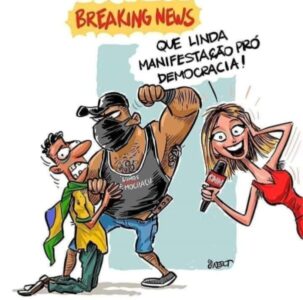 Na charge do dia: a militância escancarada da imprensa canhota e míope do Brasil…