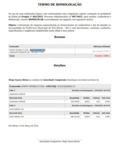 Posto de Combustível de São Bento ganha contrato de R$ 4,5 milhões na Prefeitura de Peri-Mirim