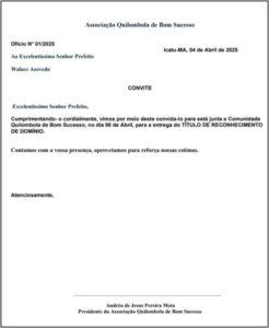 Comunidade quilombola de Bom Sucesso recebe Título de Reconhecimento de Domínio Coletivo em Icatu
