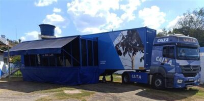 Caminhão Caixa chega a Peritoró chega a Peritoró para atendimento à população