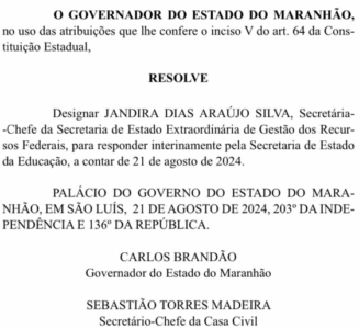 Brandão anuncia Jandira Dias na Secretaria de Educação