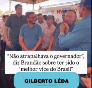 Brandão diz que não atrapalhava o governador quando era vice