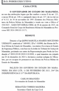 Governador exonera capitã da PMMA supostamente envolvida com o ‘jogo do tigrinho’