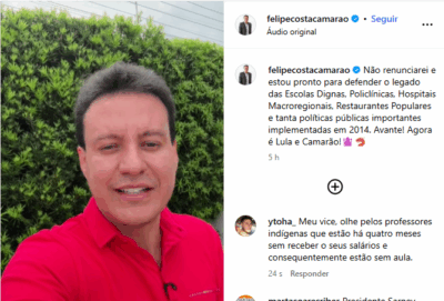 Camarão diz que também não abrirá mão do mandato: “não renunciarei”