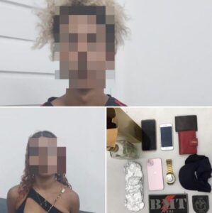 Polícia prende casal com celulares roubados dentro de caixa de whisk