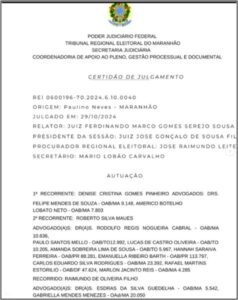 Raimundo Lídio derrota o ex-prefeito Roberto Maués também no TRE/MA