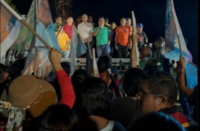 Dr. Amilcar e Léo Costa, são recebidos no povoado Cantinho