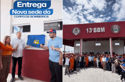 Prefeito Vinicius Vale, entrega a nova sede do Corpo de Bombeiros em Barreirinhas